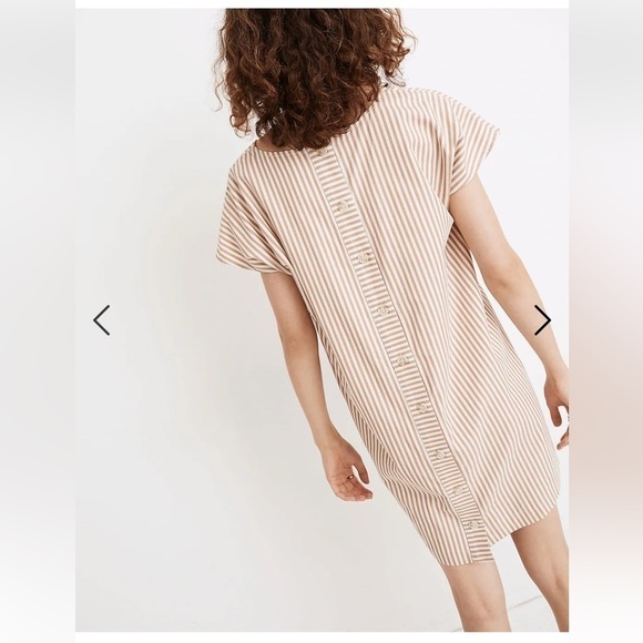 Madewell Button-Back Easy Dress in Stripe - Picture 8 of 10